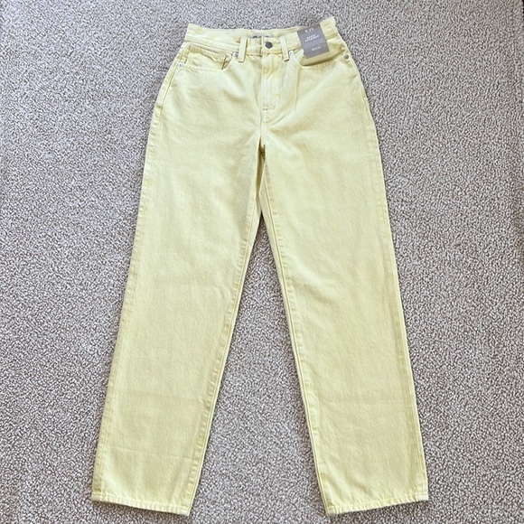 MADEWELL Baggy Straight Jeans in Pale Daffodil NWT Size 25 - Picture 4 of 16